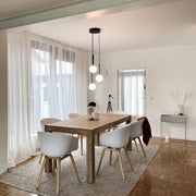 Glas Pendelleuchte modern klar Glaslampe für Esszimmer Küche Flur