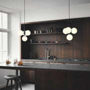 Glas Pendelleuchte modern klar Glaslampe für Esszimmer Küche Flur