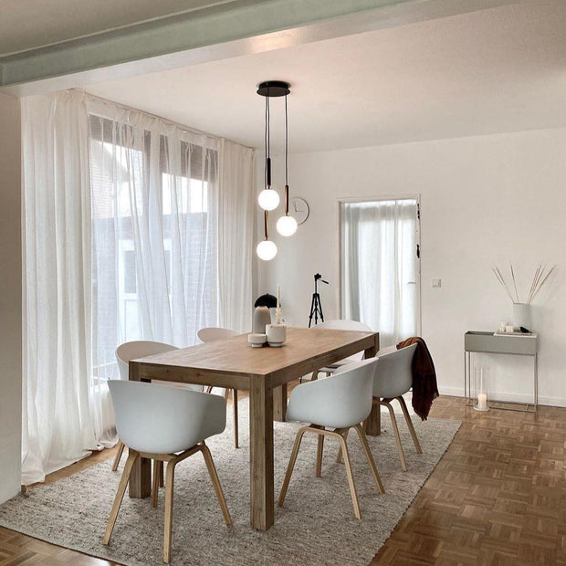 Glas Pendelleuchte modern klar Glaslampe für Esszimmer Küche Flur