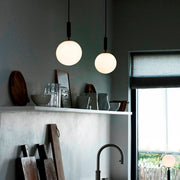 Glas Pendelleuchte modern klar Glaslampe für Esszimmer Küche Flur