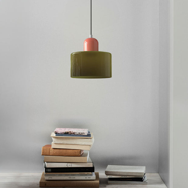 Glas-Pendelleuchte - LED, Glas/Metall, Max 12W, Druckknopfschalter, E27, CE/UL zertifiziert, moderne Eleganz Deckenlampen