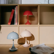 moderne led tischlampe mit touch dimmer pilz design usb aufladbar