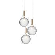 Glas Pendelleuchte modern klar Glaslampe für Esszimmer Küche Flur