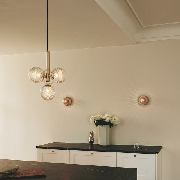 Glas Pendelleuchte modern klar Glaslampe für Esszimmer Küche Flur