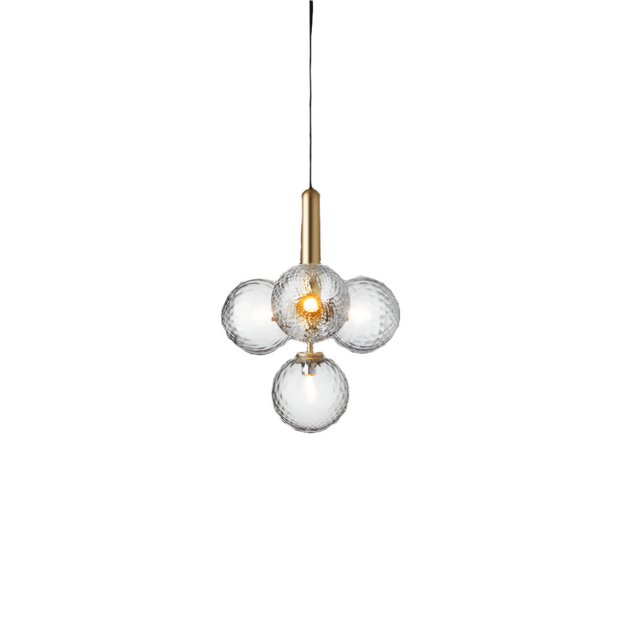 Glas Pendelleuchte modern klar Glaslampe für Esszimmer Küche Flur