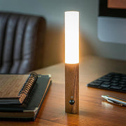 NachtGlanz Leuchte, LED, Warmweiß, Holz, USB-aufladbar Wandleuchten