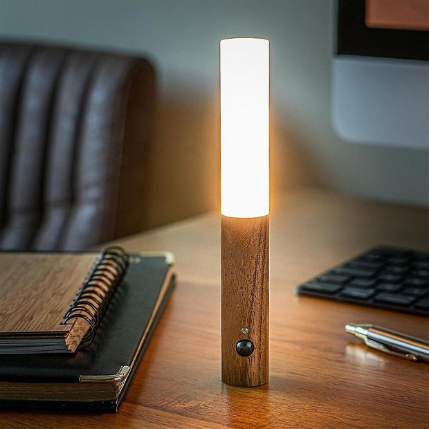 NachtGlanz Leuchte, LED, Warmweiß, Holz, USB-aufladbar Wandleuchten