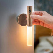 NachtGlanz Leuchte, LED, Warmweiß, Holz, USB-aufladbar Wandleuchten