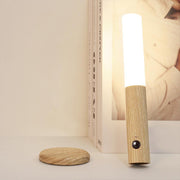 NachtGlanz Leuchte, LED, Warmweiß, Holz, USB-aufladbar Wandleuchten