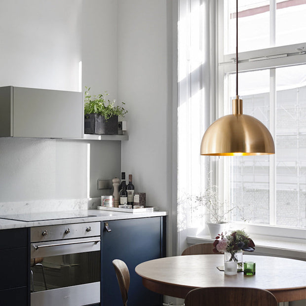 Auréla Pendelleuchte, Moderne Messing-Hängeleuchte im Mid-Century-Stil, verstellbarer Draht, E26/E27, 40W Max