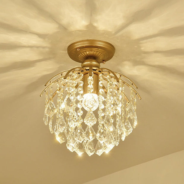 Kristall Deckenleuchte Schlafzimmer modern dimmbar warmweiß LED