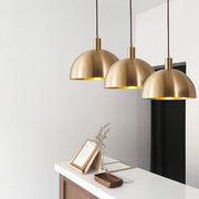 Auréla Pendelleuchte, Moderne Messing-Hängeleuchte im Mid-Century-Stil, verstellbarer Draht, E26/E27, 40W Max