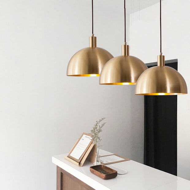 Auréla Pendelleuchte, Moderne Messing-Hängeleuchte im Mid-Century-Stil, verstellbarer Draht, E26/E27, 40W Max