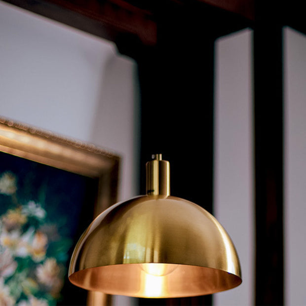 Auréla Pendelleuchte, Moderne Messing-Hängeleuchte im Mid-Century-Stil, verstellbarer Draht, E26/E27, 40W Max