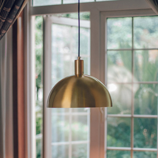 Auréla Pendelleuchte, Moderne Messing-Hängeleuchte im Mid-Century-Stil, verstellbarer Draht, E26/E27, 40W Max