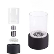 Flammenzauber Öllampe aus Glas und Metall für stimmungsvolle Beleuchtung – Vintage Design Deko Lampe