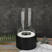 Flammenzauber Öllampe aus Glas und Metall für stimmungsvolle Beleuchtung – Vintage Design Deko Lampe
