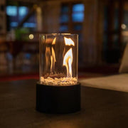 Flammenzauber Öllampe aus Glas und Metall für stimmungsvolle Beleuchtung – Vintage Design Deko Lampe