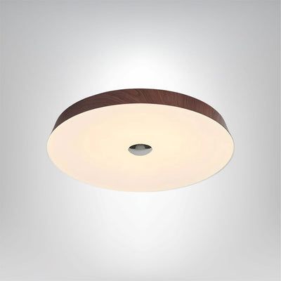 Moderne Deckenleuchte Holzoptik LED flach warmes Licht Wohnzimmer Schlafzimmer
