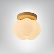 Holz Deckenlampe LED warmweiß Wohnzimmer Schlafzimmer elegant