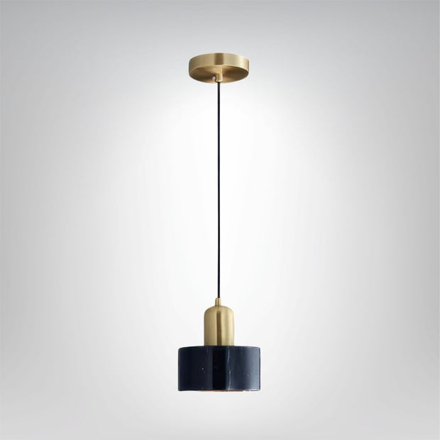 Design Pendelleuchte Esstisch modern Zylinderform in Gold