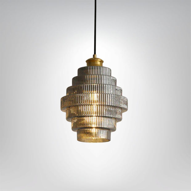 Design Hängelampe Glas Messing Retro Modern für Wohnzimmer Esszimmer