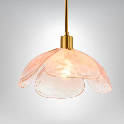 Hängelampe Esszimmer bunt Blumen Glas Design Wohnzimmerlampe LED geeignet