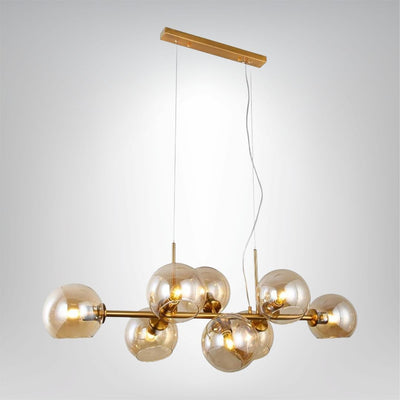 Pendelleuchte Esstisch Glas Gold Modern Design Hängelampe Wohnzimmer Esszimmer