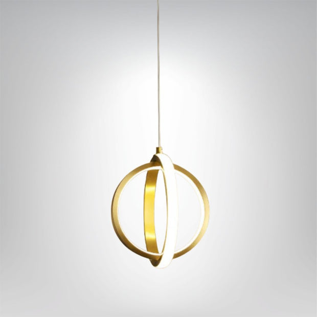 Goldene LED Hängelampe modern Designleuchte für Wohnzimmer und Esszimmer