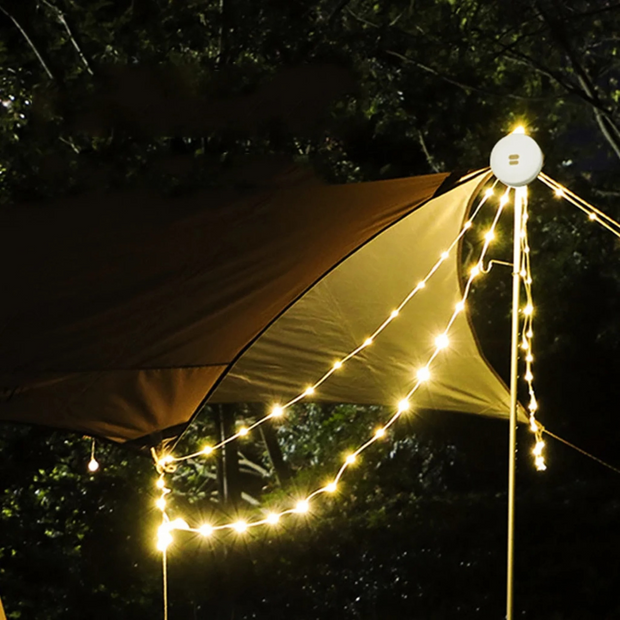Wiederaufladbare LED Campinglampe – Tragbare Outdoor-Leuchte mit USB & Haken | Marthova