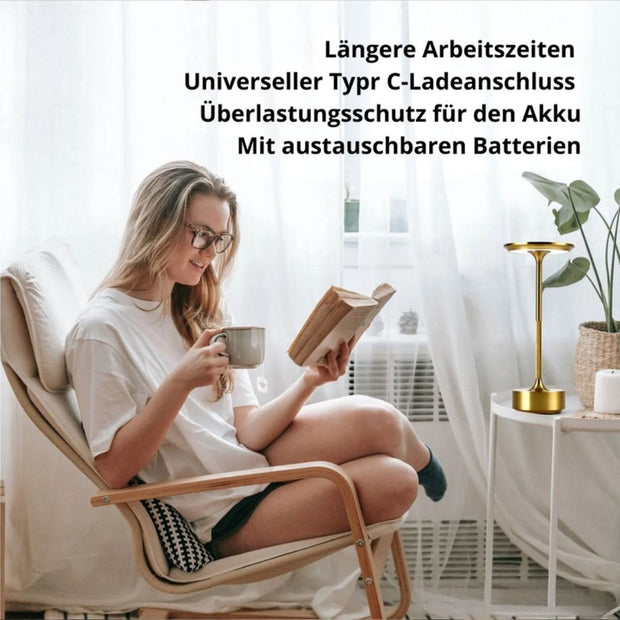 Kristallux oder LichtWerk Stufenlos dimmbare LED-Lampe Tischlampen