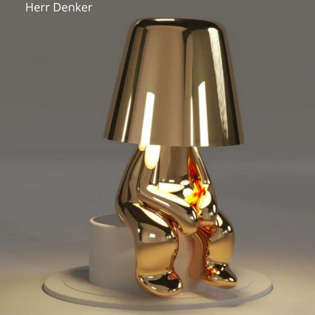HerrLicht CharakterLampe Gold / Silber Tischlampe