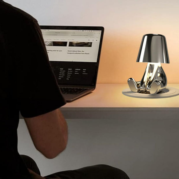 HerrLicht CharakterLampe Gold / Silber Tischlampe
