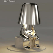 HerrLicht CharakterLampe Gold / Silber Tischlampe