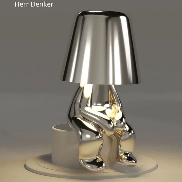 HerrLicht CharakterLampe Gold / Silber Tischlampe