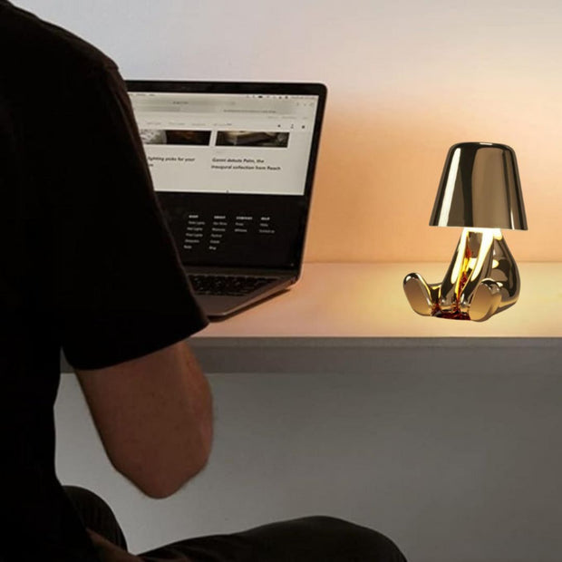 HerrLicht CharakterLampe Gold / Silber Tischlampe