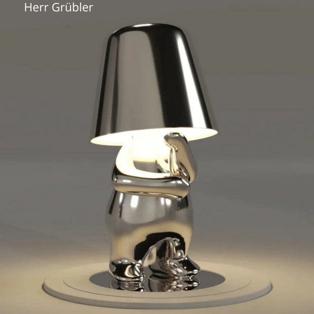 HerrLicht CharakterLampe Gold / Silber Tischlampe