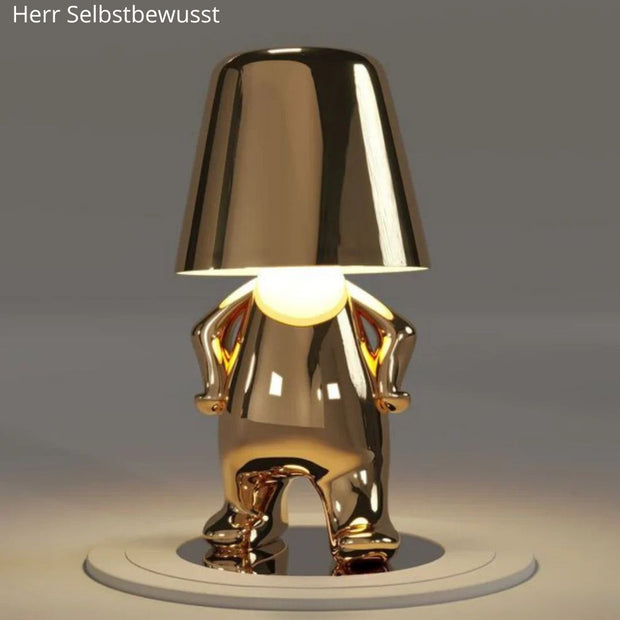 HerrLicht CharakterLampe Gold / Silber Tischlampe