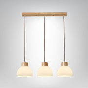 Pendelleuchte Glas Holz modern für Esstisch Wohnzimmer Schlafzimmer kaufen