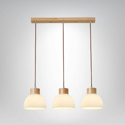 Pendelleuchte Glas Holz modern für Esstisch Wohnzimmer Schlafzimmer kaufen