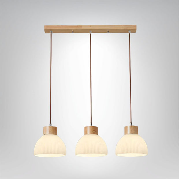 Pendelleuchte Glas Holz modern für Esstisch Wohnzimmer Schlafzimmer kaufen