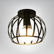 Industrielle Deckenlampe Schwarz