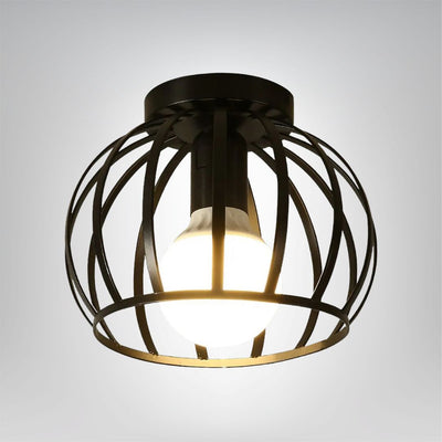 Industrielle Deckenlampe Schwarz