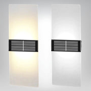 Solar Wandlampe LED Außenlicht kabellos warmweiß modern wetterfest
