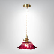 Lotus Pendelleuchte für Esstisch Wohnzimmer LED Glas Designlampe
