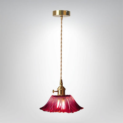 Lotus Pendelleuchte für Esstisch Wohnzimmer LED Glas Designlampe