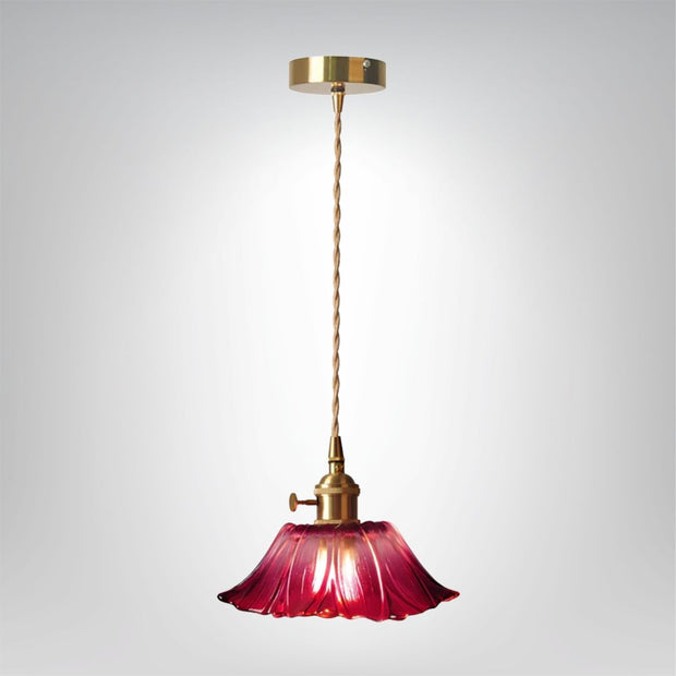 Lotus Pendelleuchte für Esstisch Wohnzimmer LED Glas Designlampe