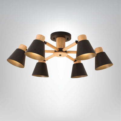 LED Deckenlampe Holz Design für Wohnzimmer und Schlafzimmer