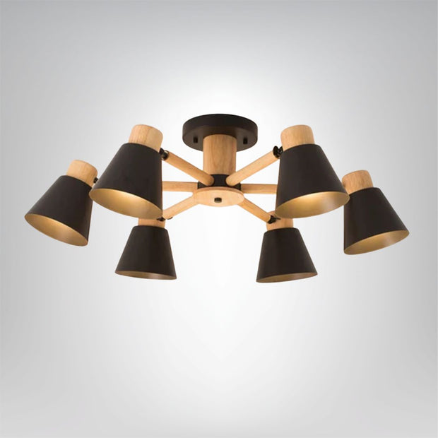 LED Deckenlampe Holz Design für Wohnzimmer und Schlafzimmer