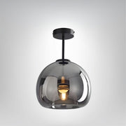 Minimalistische LED Deckenlampe modern rund kupfer Glas warmweiß Wohnzimmer Schlafzimmer